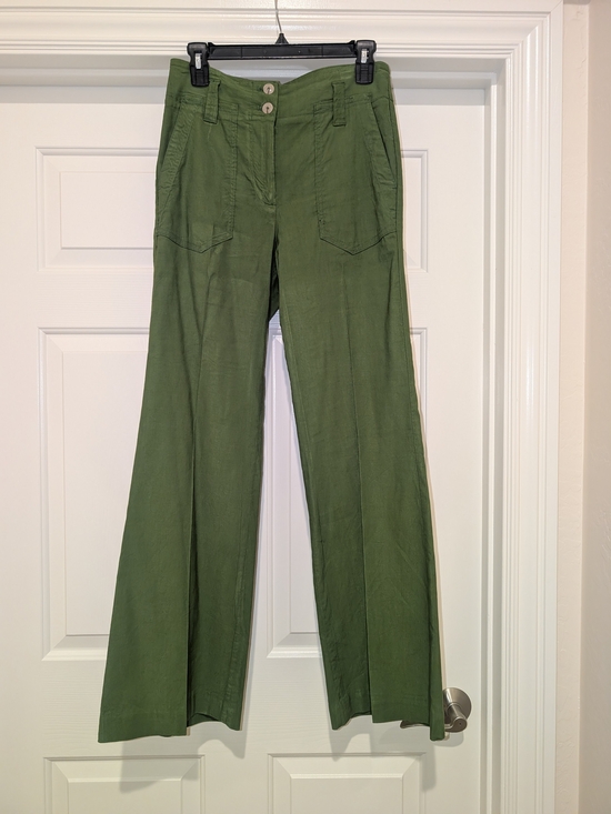 Anthropologie Pants - Maeve Colette Olive Green High-Rise Wide-Leg Pants